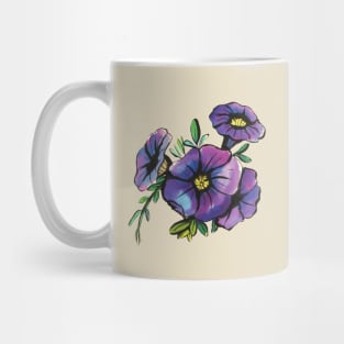 Radiant Morning Glories Art Mug